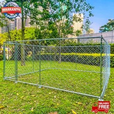 10'x10' Dog Fences Heavy Duty Outdoor Large Dog Kennel Cage Pet Pen Run House