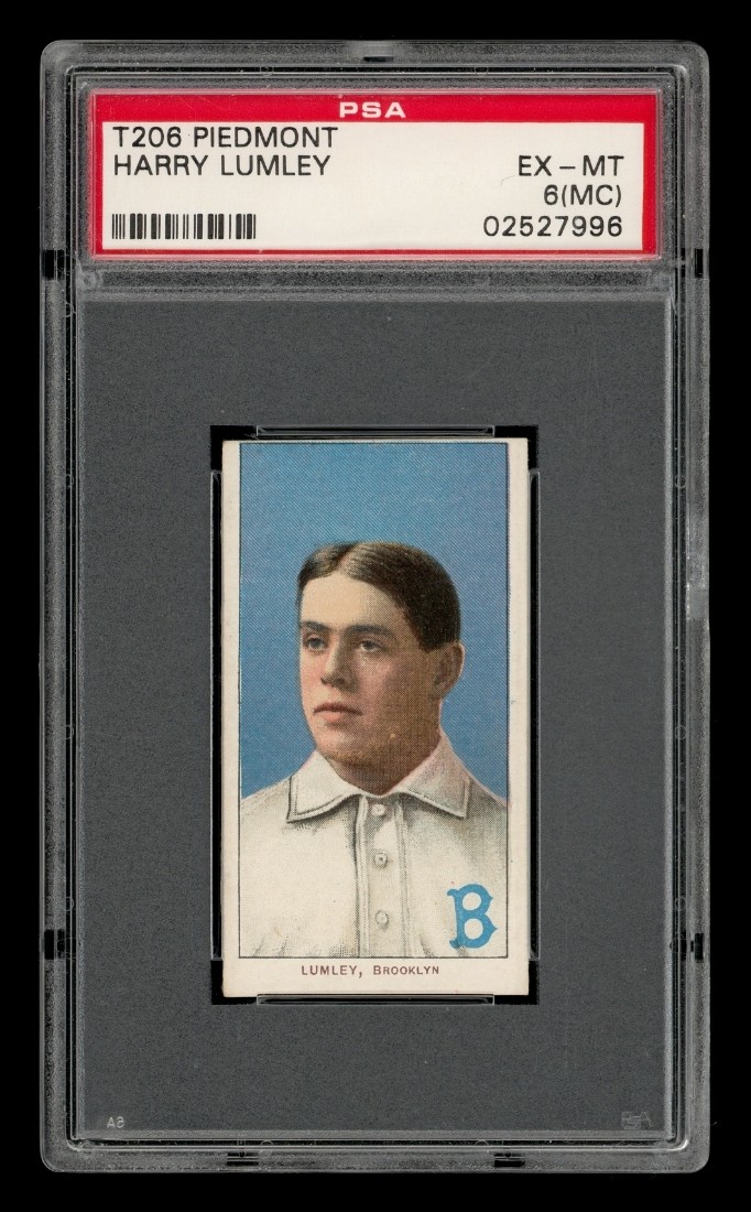 1909-11 T206 Set-Break Harry Lumley Piedmont PSA 6 EX-MT (MC)