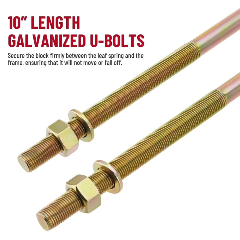 Kits de bloques reductores de resorte de hoja universal de 3-1/2 pulgadas, 5" de largo x 2-1/3 de ancho... Foto 3 de 4