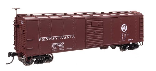 41066 Walthers HO 40' vagón de carga de acero con Murphy Ends Pennsylvania Railroad 105800 | Zustand: New