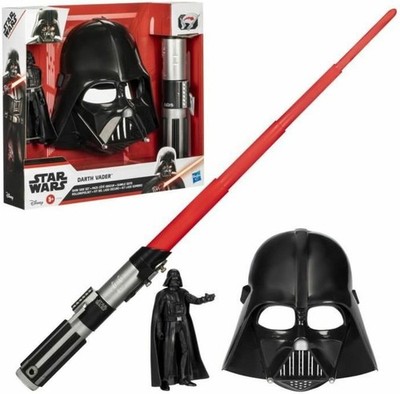 Darth Vader Faschingskostüm Set Laserschwert Maske Figur 15cm Original STAR WARS