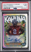 2023 BOWMAN UNIVERSITY CHROME THE BIG KAHUNA AUTO EMEKA EGBUKA 138/150 PSA 9