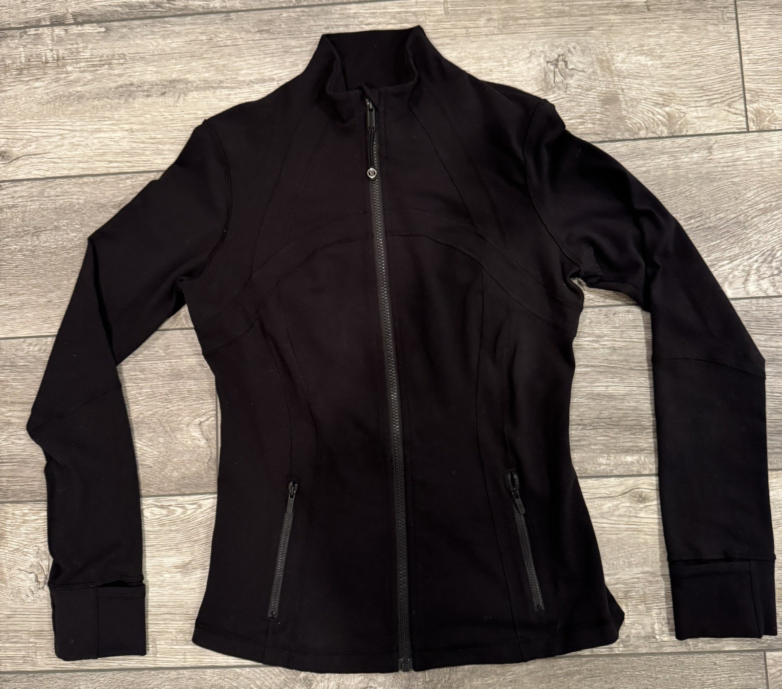 Lululemon Define Jacket Women’s Size 10 Black Luon Full Zip Fitted Athletic