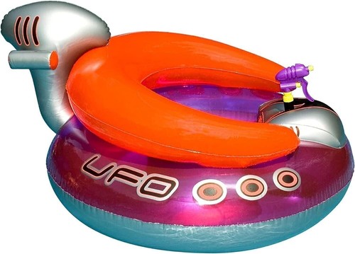 SWIMLINE Inflatable UFO Spaceship Pool Float With Laser Ray Gun Water ...