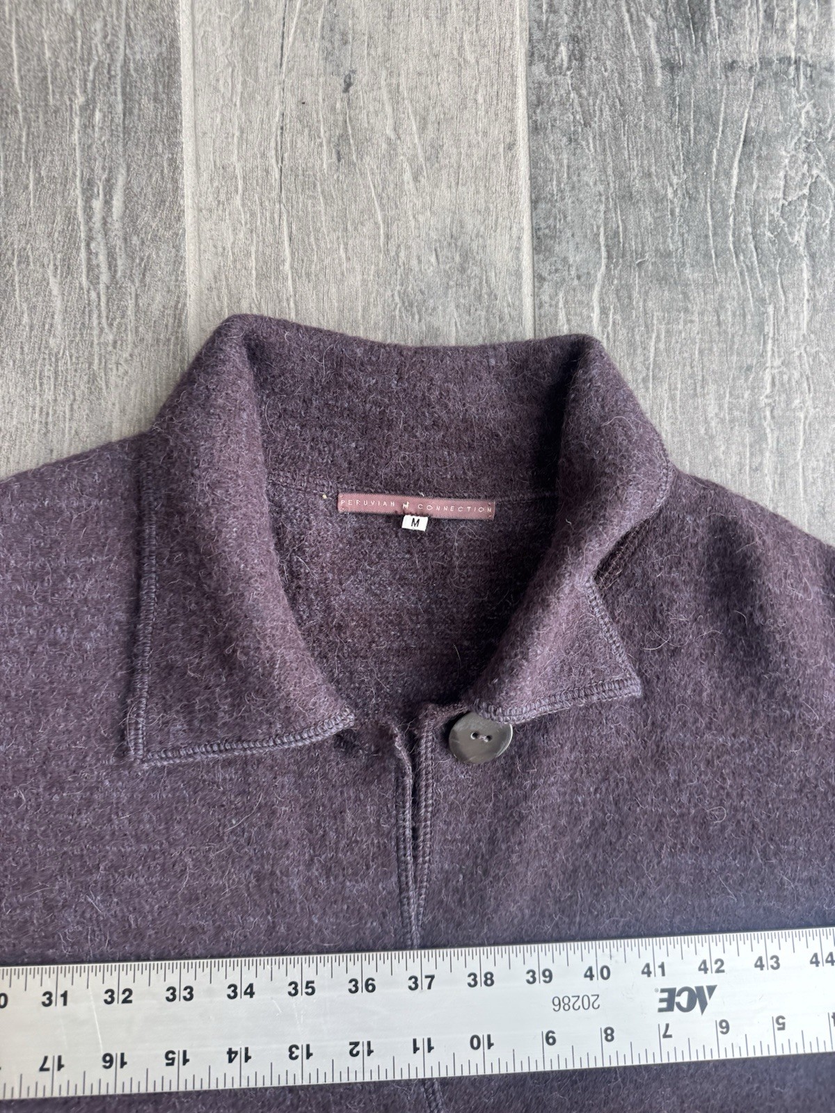 Peruvian Connection Long Duster Sweater Deep Eggp… - image 9