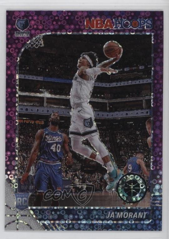 2019-20 Panini NBA Hoops Premium Stock Purple Disco Prizm Ja Morant #259 uk2