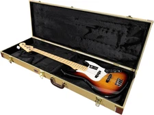 Gearlux Bass Guitar Hard Case, Fits Fender Precision/Jazz Bass and More with Ext