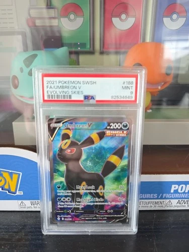 Pokémon Umbreon V (Full Art) 188/203 SWSH07: Evolving Skies Holo PSA 9