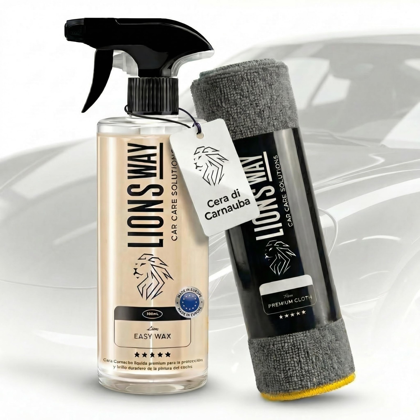 Cera LionsWay per Moto e Auto | Carnauba 100% e Trattamento Ceramico