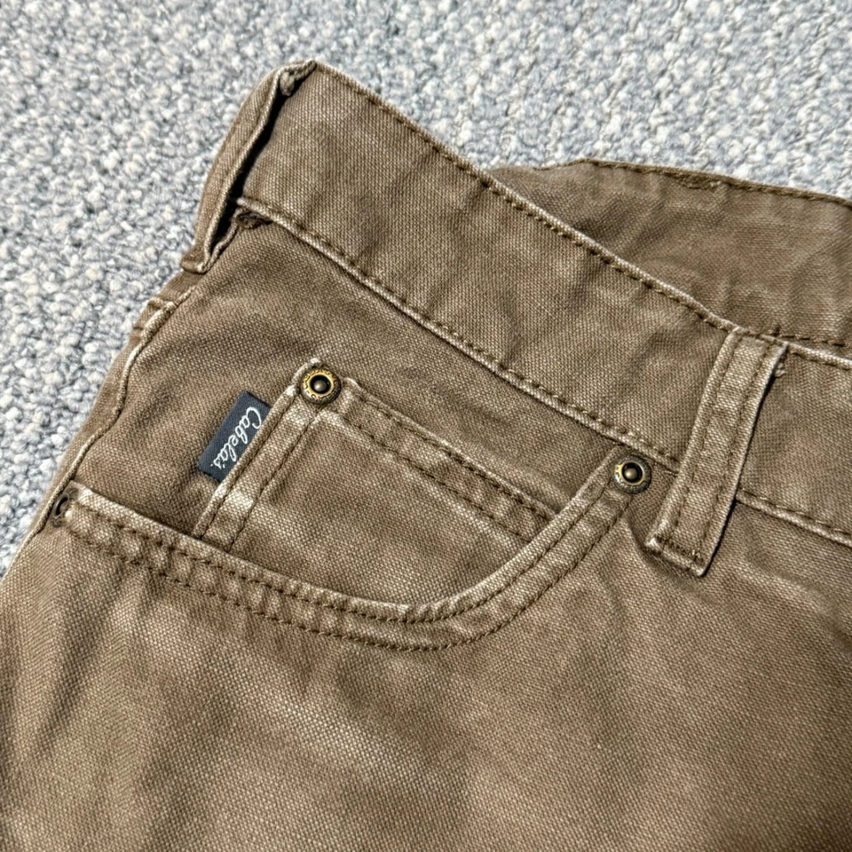 Calça de lona Cabela's Brush Guard 36x32 marrom roupa de trabalho para caça ao ar livre - Imagem 3 de 4