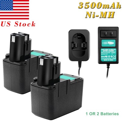 12V 3.5Ah Ni-Mh Battery/Charger for Bosch BAT011 BH1214H BH1214L GSB 12 VSE-2