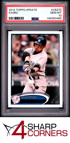 2012 TOPPS UPDATE #US272 ICHIRO SUZUKI YANKEES HOF PSA 10