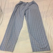Polo Ralph Lauren Mens Blue Plaid Cotton Pajama Sleep Pants Size M 32-34