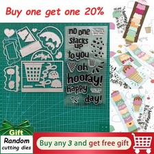 Scoops Cutting Dies Stamps Sets,DIY Scrapbooking Embossing Paper Card Stencils