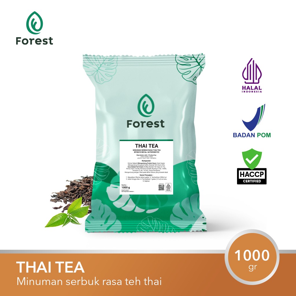 Bebida de té tailandés en polvo 1000 g cremoso té helado café mezcla