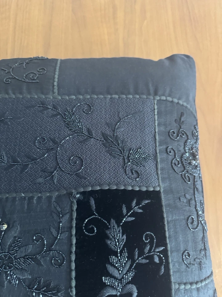 Ralph Lauren Berenson Black Velvet Sequin Throw Pillow ~ La Boheme Collection - Image 3 of 4