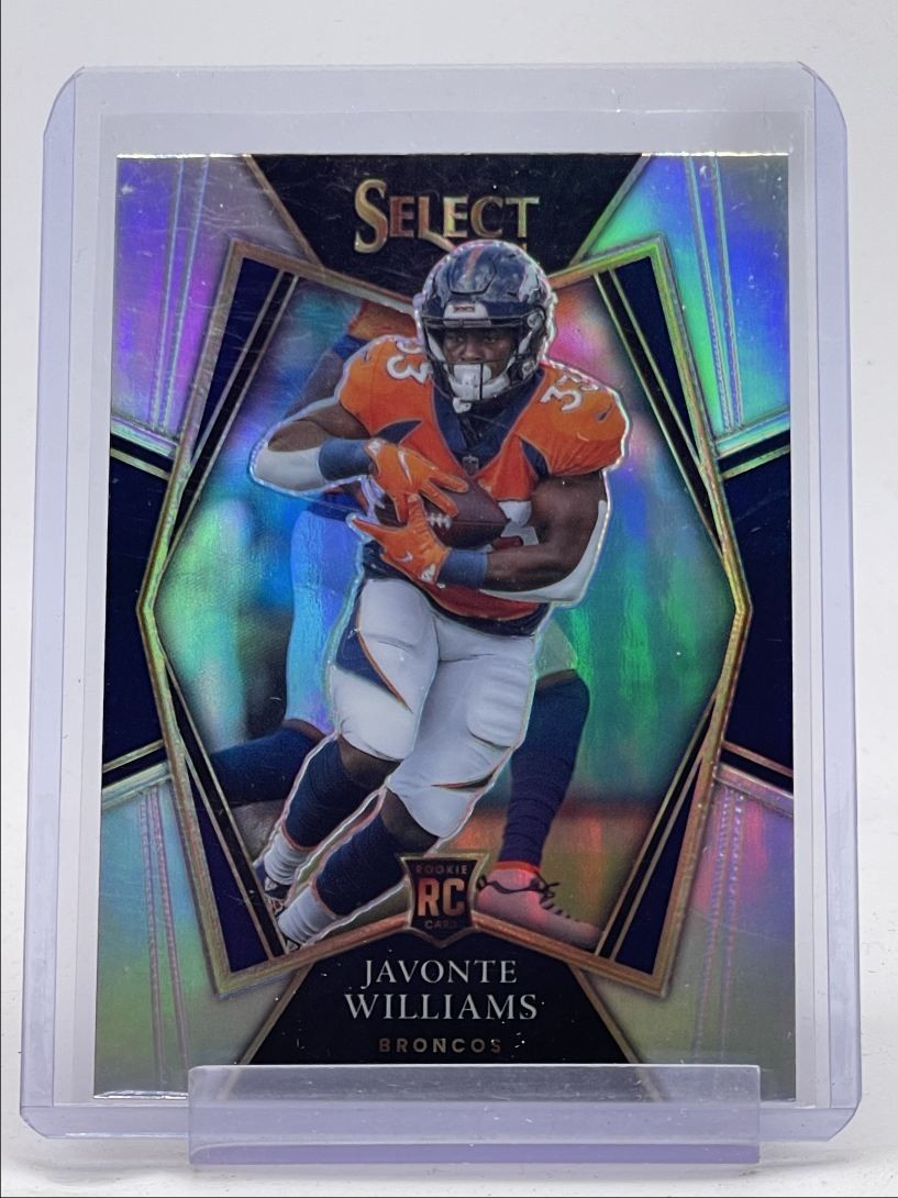 JAVONTE WILLIAMS 2021 SELECT PREMIER LEVEL ROOKIE SILVER PRIZM RC Q5352