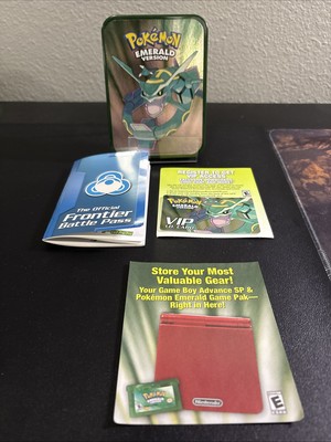 Pokemon Emerald Version Preorder Collector's Tin W/inserts Vip Card