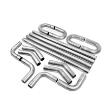 2.5'' Custom Exhaust Kit Universal Mild Steel Tubing 16 Gauge Mandrel Bend Pi...