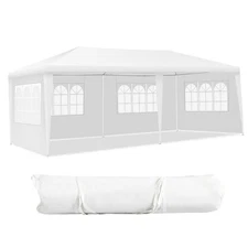 10'x20' Canopy Tent Heavy Duty Outdoor Wedding Tent 4 Sidewalls W/Carry Bag