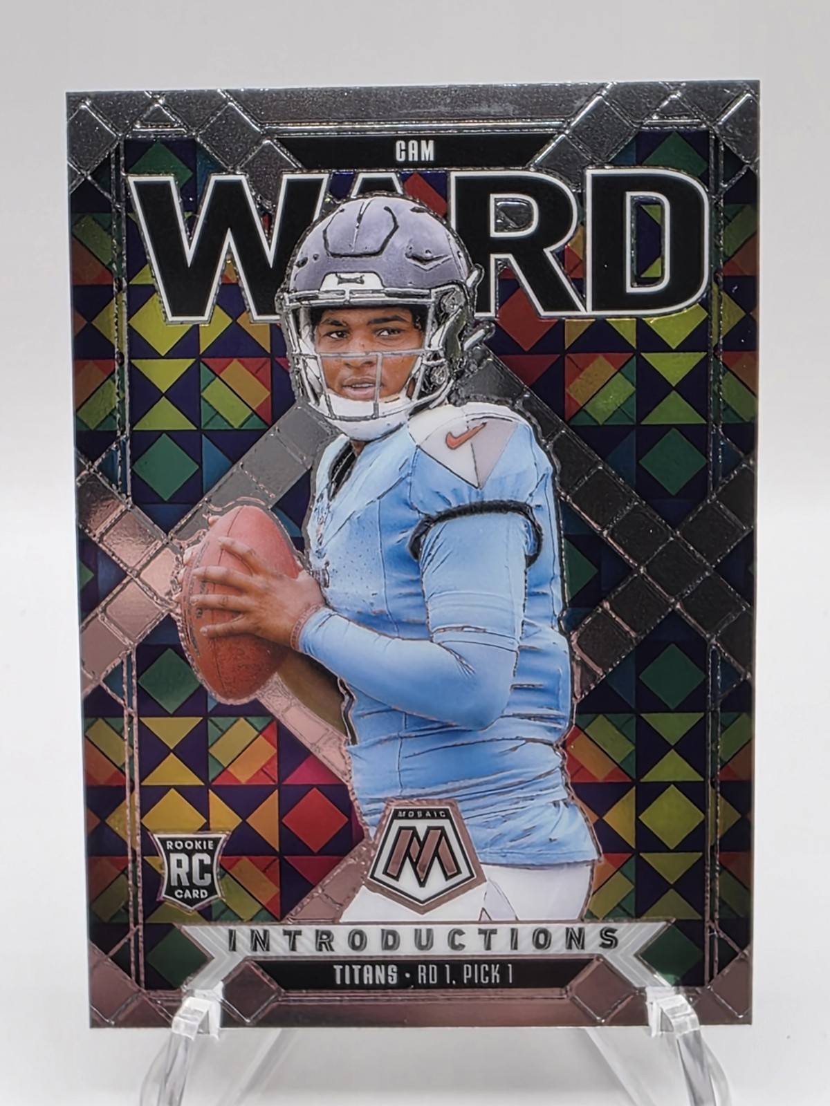 2025 Panini Mosaic Introductions Cam Ward Rookie #6 Tennessee Titans (RC)
