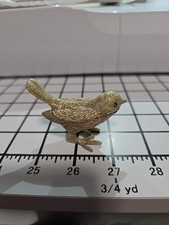 Caja de baratijas de sacarina de sal dorada dorada oro blanco pájaro FLORENZA de colección
