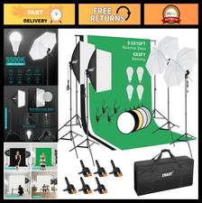 Photography Lighting Kit with 8.5x10ft Backdrop Stand 6x9ft Backdrops - Studio