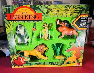The Lion King Adult Simba Action Figure Gift Set Mattel Disney NIB READ