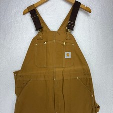 Carhartt Duck Bib Overalls Mens 40x32 Brown Canvas 6FB Workwear NWT NOS