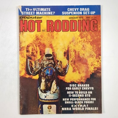 Popular Hot Rodding Drag Racing Muscle Cars Performance Magazine 1972