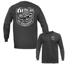 Outlaw Hot Rod Garage Classic Vintage Car Automobile Long Sleeve