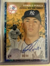 Oswald Peraza Blue Cream Toile Auto /99 #CPA-OP 2023 Topps Chrome Platinum LAA