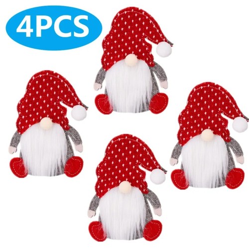 1/4PCS Santa Claus Storage Pocket Bag Christmas Tableware Holder - Picture 17 of 18