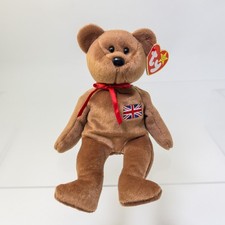 TY Beanie Baby - BRITANNIA the Bear PE Pellets Made in Indonesia MWMTs