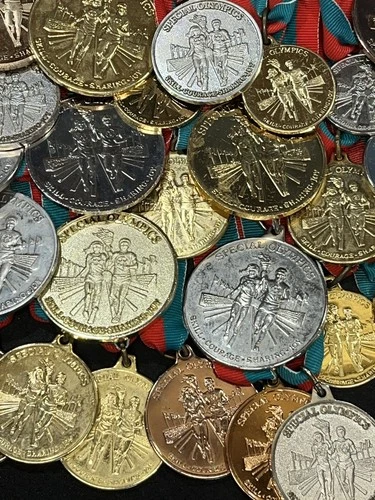 Lot Of 99 Special Olympics Gold Silver Bronze Metal Medal Medallion Awards  image 10