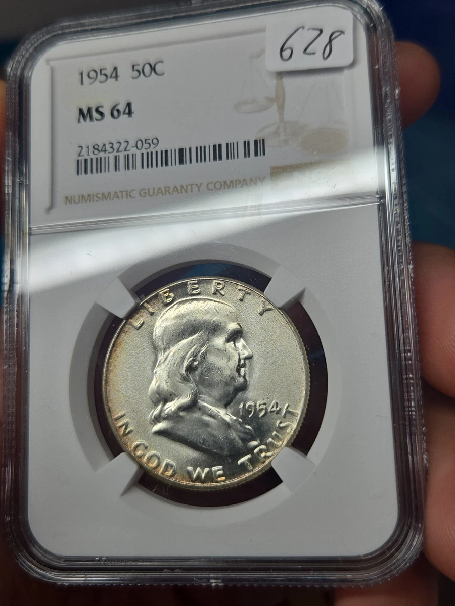【NGC MS64】1954 ネパール 50パイサ トリブバン国王 鑑定済 希少 NGC 1954 Grade MS 64 Franklin Half Dollars (1948-1963) for sale | eBay