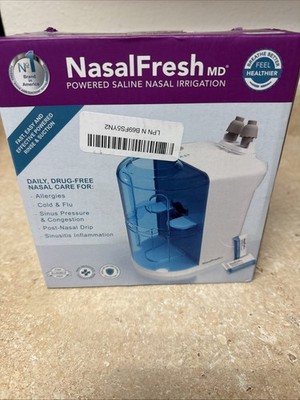 NasalFresh MD Powered Saline Nasal Irrigation System Sinus Rinse