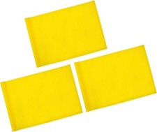 3-Pack Yellow Golf Course Flags 20x14 Inch - Weather-Resistant 420D Nylon Design