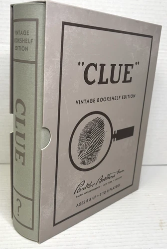 Clue Game Vintage Bookshelf Edition Parker Brothers Hasbro 2016 UNUSED, Open Box