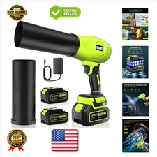 Effortless Cleaning with 800K RPM Cordless Leaf Blower & 2 Batteries Included