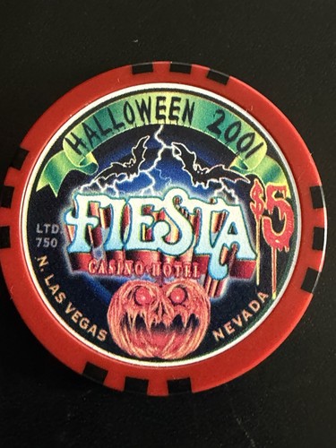 $5 Fiesta Las Vegas Casino Chip Halloween 2001 Ltd 750!