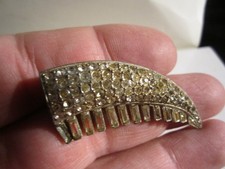 VINTAGE CRYSTAL HAIR PIN ART DECO DESIGN 2" LONG - OFC-D1