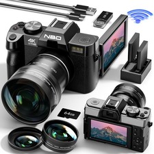 NBD Digital Cameras 4K 48MP 16X 3'' Autofocus Wifi Video Camera For Vlogging