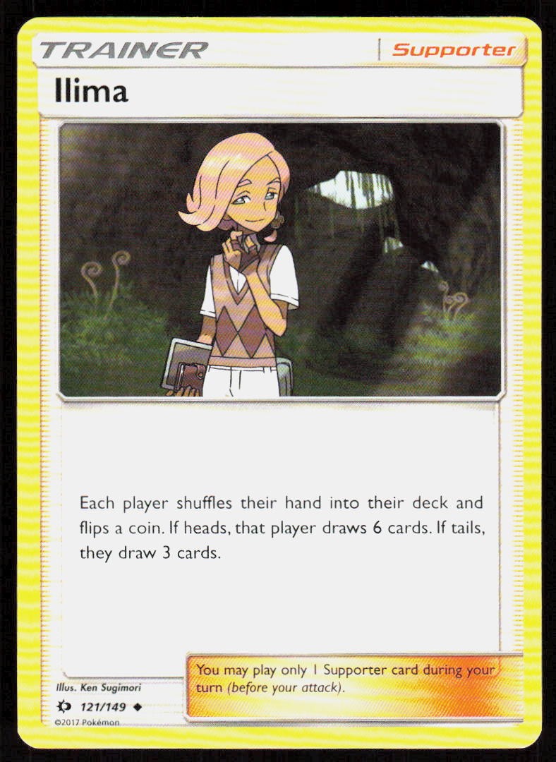 Ilima 121/149 Uncommon SM Base Set Pokemon Lightly Played