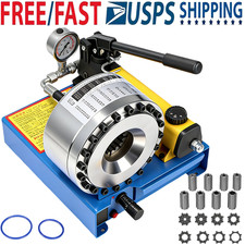 High Pressure Manual Hydraulic Hose Crimper Hose Pipe Crimping W/ 8 sets Molds