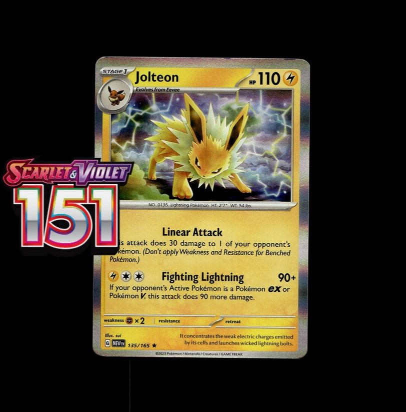 Jolteon 135/165 Scarlet & Violet 151 Pokemon TCG Holo Rare