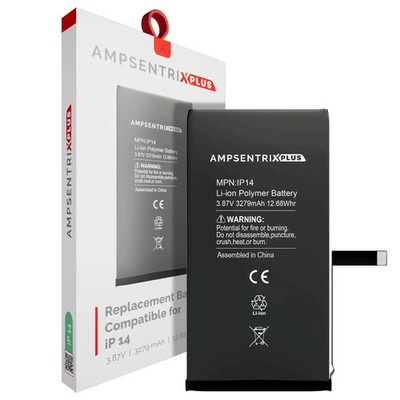 AmpSentrix Plus Battery for iPhone 14 No Message No Soldering OEM Quality