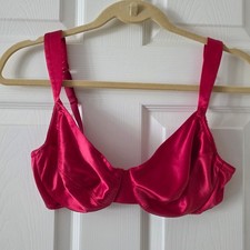 Victoria's Secret Red Satin Vintage Underwire Bra 34C