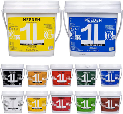 Acrylic Paint Set: 1L/33.8Oz X 12 Colors Large Bulk Acrylic Paints - Heavy Body