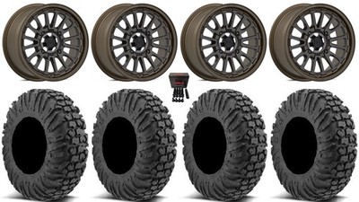 Valor V14 15'' Wheels Root Beer 30'' MotoVator Tires Can-Am Maverick X3